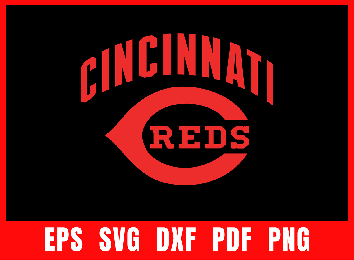 Cincinnati Reds Baseball Team Sport Lover T-Shirt Design EPS SVG DXF P ...