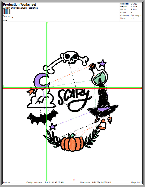 Halloween Scary Machine Embroidery Digiting Design, 4 File sizes- Instant Download