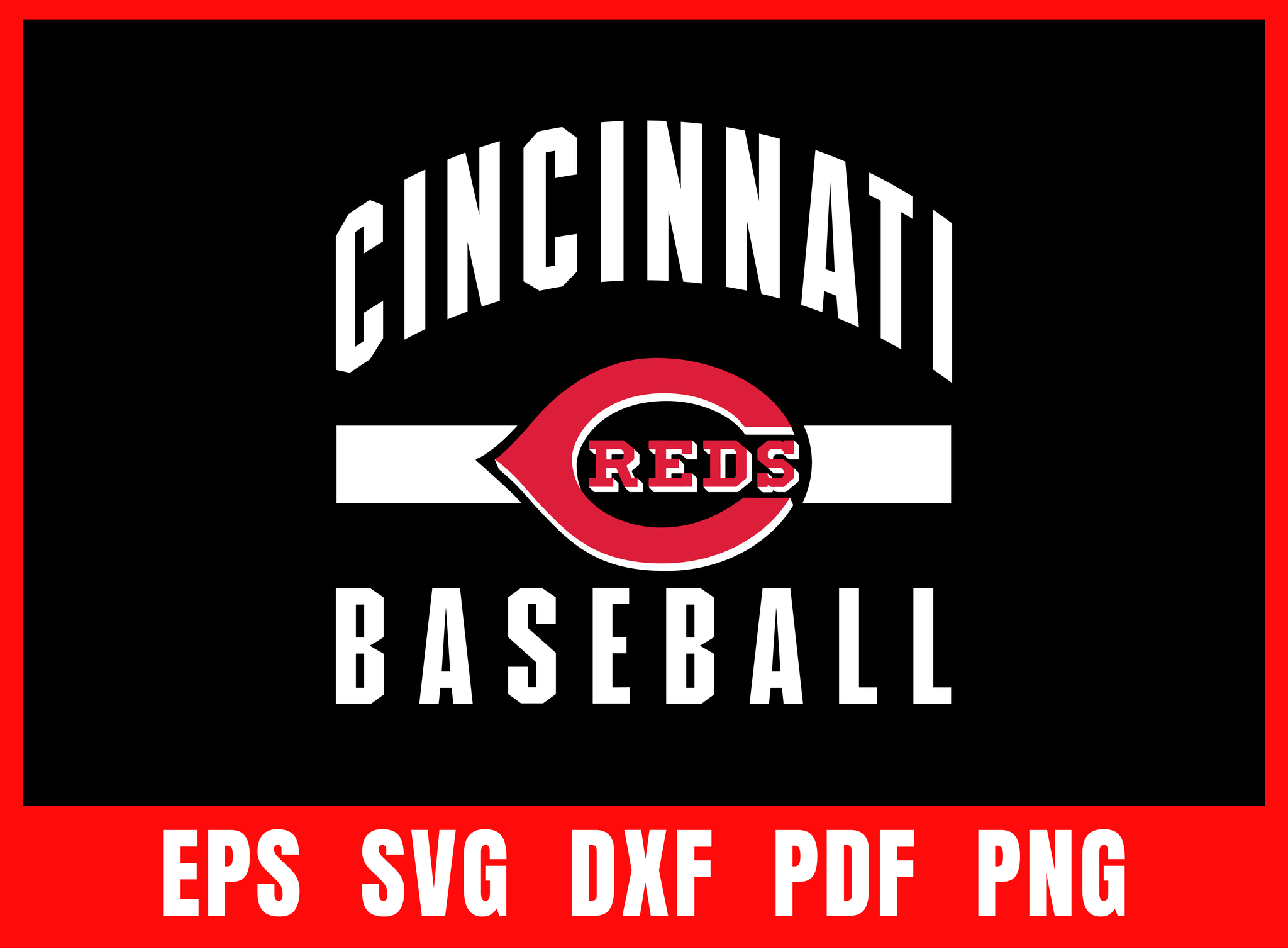Cincinnati Reds Baseball Team Sport Lover T-Shirt Design EPS SVG DXF P ...