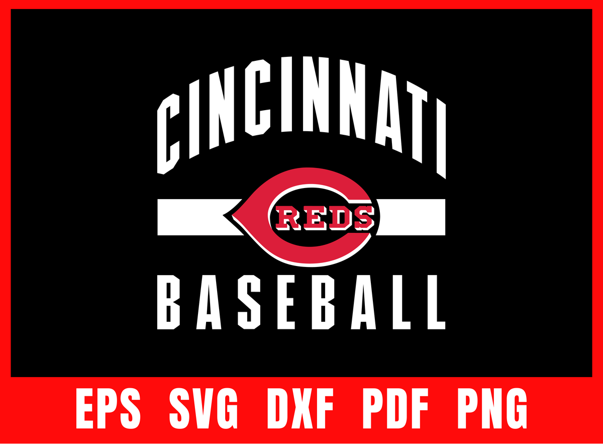 Cincinnati Reds Baseball Team Sport Lover T-Shirt Design EPS SVG DXF P ...