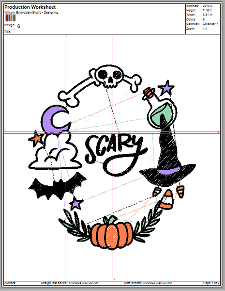 Halloween Scary Machine Embroidery Digiting Design, 4 File sizes- Instant Download