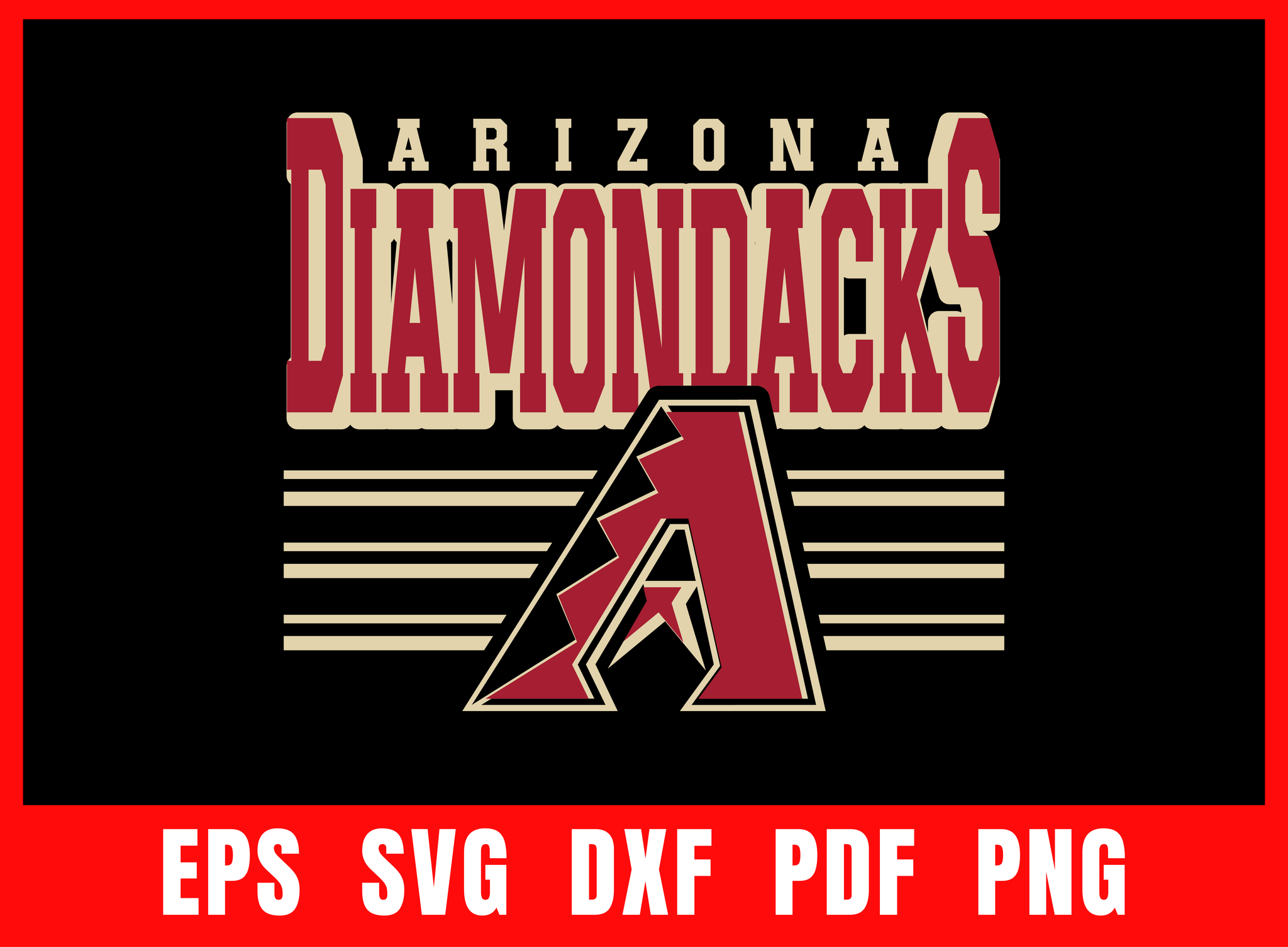 Arizona Diamondbacks Baseball Team Sport Lover T-Shirt Design EPS SVG ...