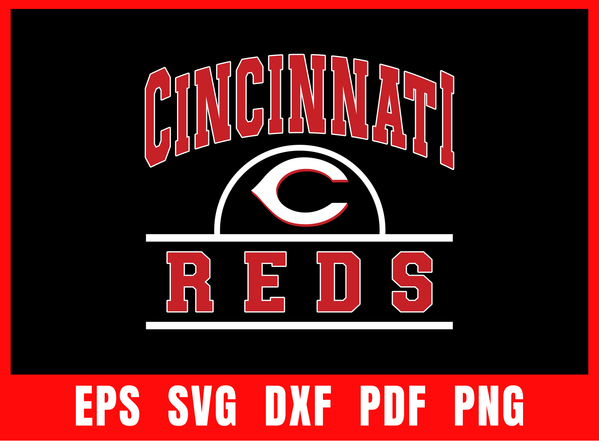 Cincinnati Reds Baseball Team Sport Lover T-Shirt Design EPS SVG DXF P ...