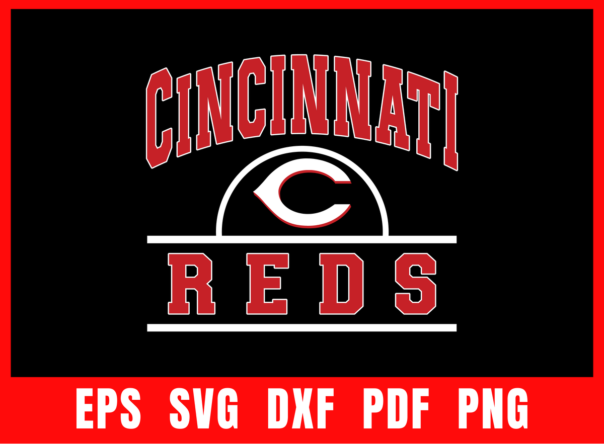 Cincinnati Reds Baseball Team Sport Lover T-Shirt Design EPS SVG DXF P ...
