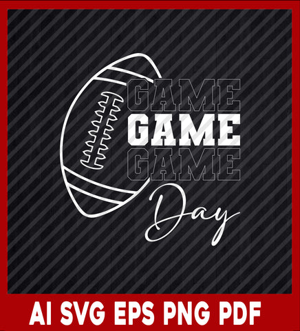 American Football, Game Day, Sport Lover T-Shirt Design Eps, Ai, Png, Svg and Pdf Printable Files