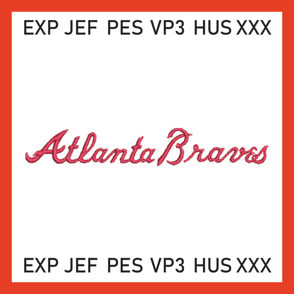 Atlanta Braves Embroidery MLB machine embroidery design