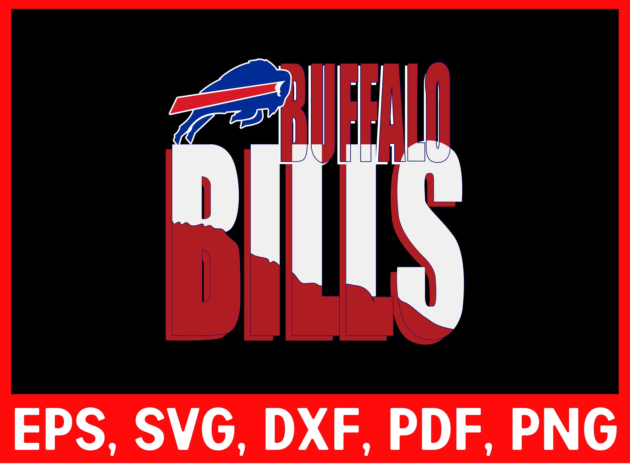 Buffalo Bills Mafia SVG, Buffalo Bills Logo SVG Cut File for T-shirt Cricut Digital Download