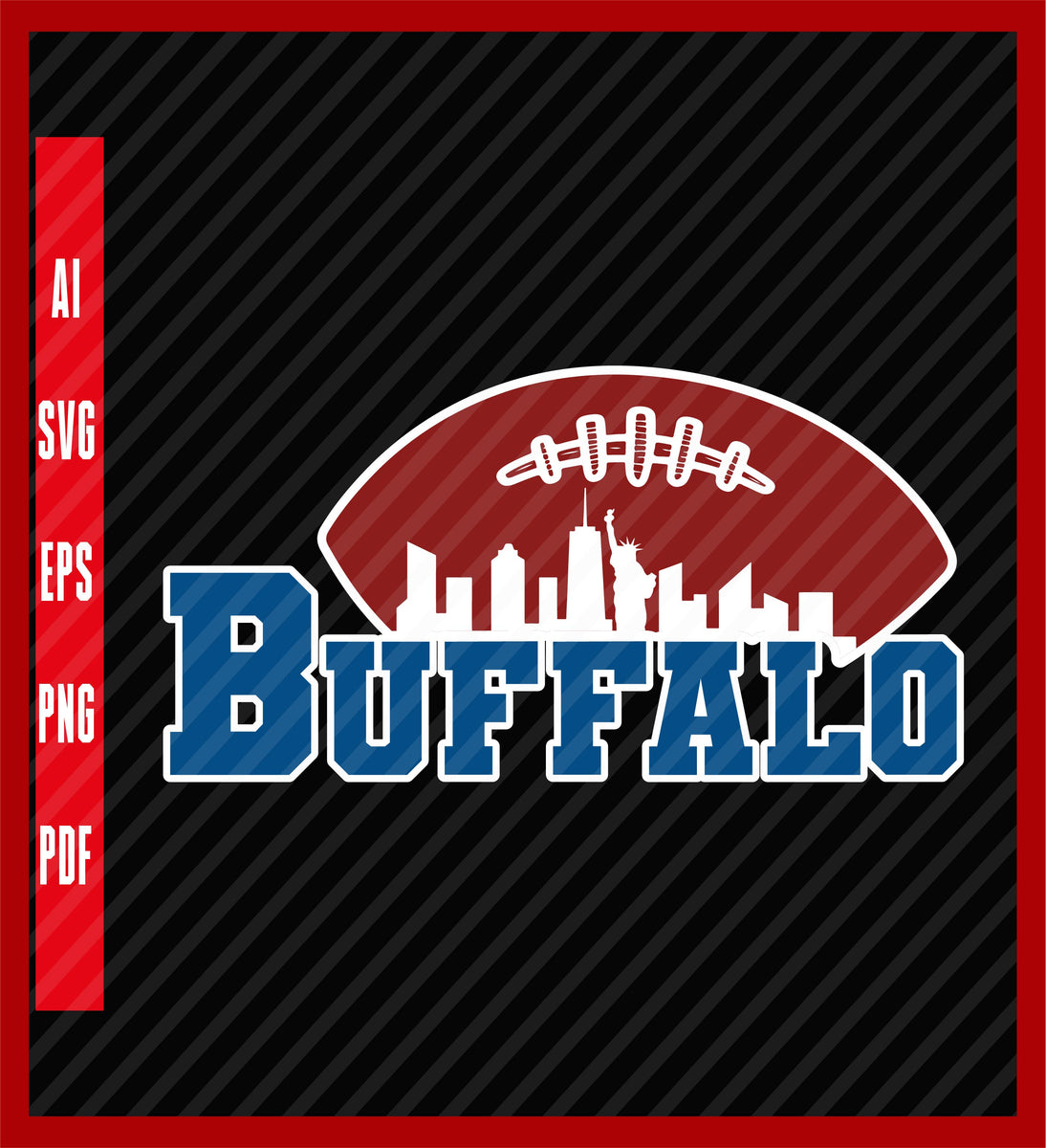 Buffalo Skyline Football T-shirt, Bills Svg | creative design maker ...