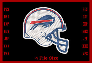 Buffalo Bills Logo Embroidery, NFL football embroidery, Machine Embroidery Design, 4 File sizes- Instant Download & PDF File