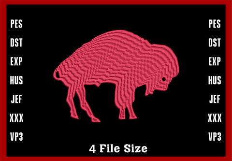 Buffalo Bills Logo Embroidery, NFL football embroidery, Machine Embroidery Design, 4 File sizes- Instant Download & PDF File