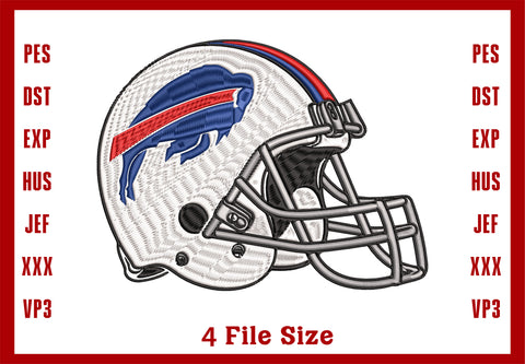 Buffalo Bills Logo Embroidery, NFL football embroidery, Machine Embroidery Design, 4 File sizes- Instant Download & PDF File