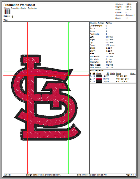 &nbsp;St. Louis Cardinals Logo Mlb Embroidery, Machine Embroidery, Baseball Embroidery, Machine Embroidery Design, 4 File sizes- Instant Download