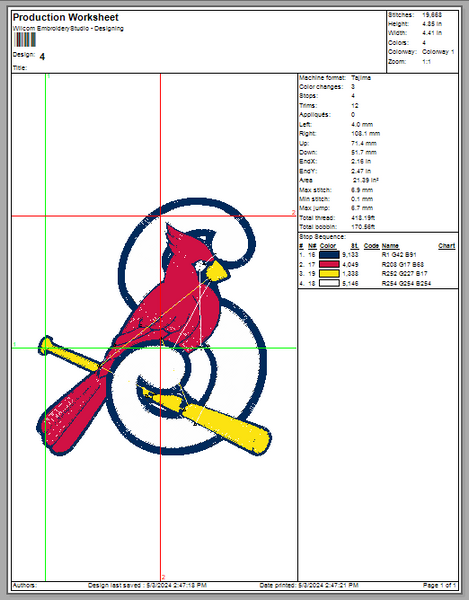 St. Louis Cardinals Logo Mlb Embroidery, Machine Embroidery, Baseball Embroidery, 4 File sizes- Instant Download