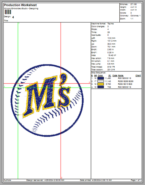 Mariner Star Nautical Embroidery Seattle Mariners Embroidery Mlb Embroidery &nbsp;Basebal Embroidery, 4 File sizes- Instant Download &amp; PDF File