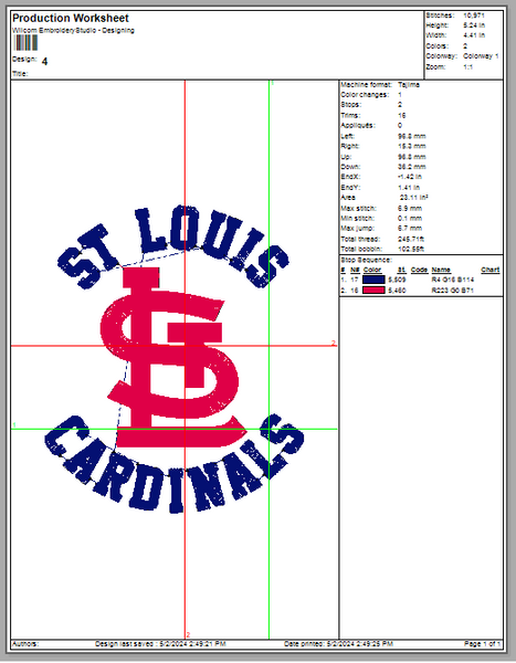 &nbsp;St. Louis Cardinals Logo Mlb Embroidery, Machine Embroidery, Baseball Embroidery, Machine Embroidery Design, 4 File sizes- Instant Download