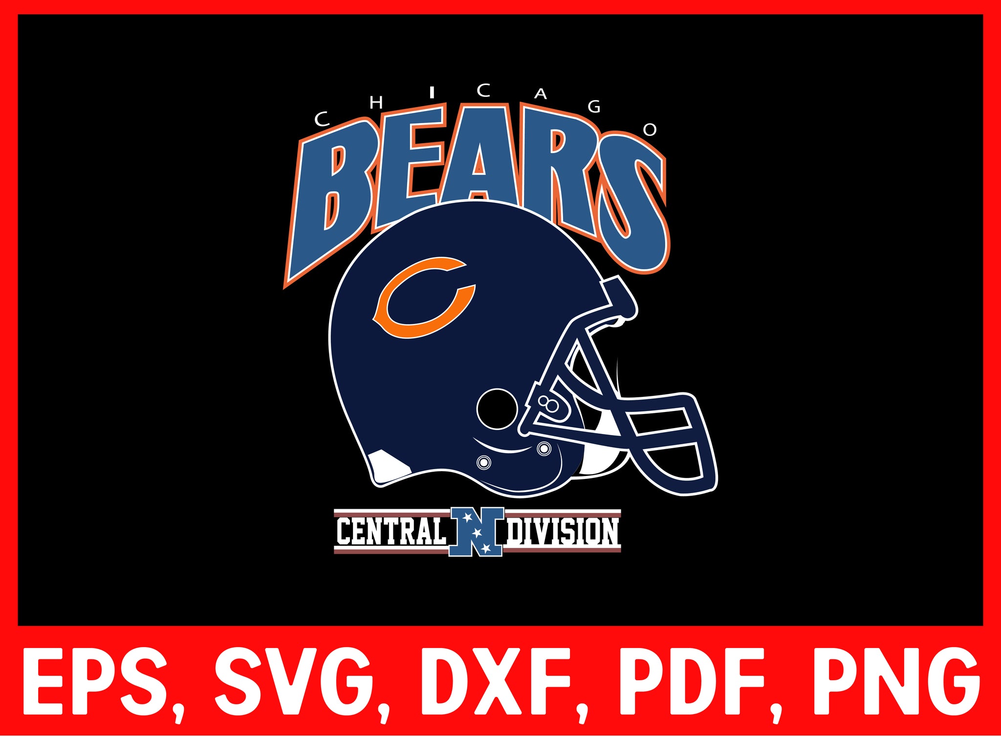 Chicago Bears Bundle Svg, Chicago Bears Svg, Chicago Bears Logo Svg, NFC Teams Svg, NFL Svg, Bundle Svg