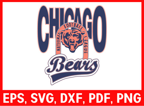 Chicago Bears Logo, Chicago Bears Svg, Chicago Bears Emblem, Chicago Bears Symbol-cool Bears Logo, football Bears Logo, Svg File for cricut, Nfl Svg