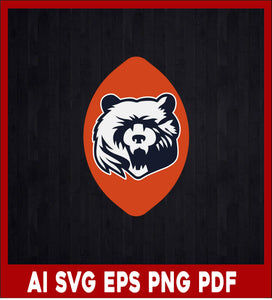 Chicago Bears Svg, Bears Svg, Chicago Bears Logo, Svg File for cricut, Nfl Svg and Pdf Printable Files