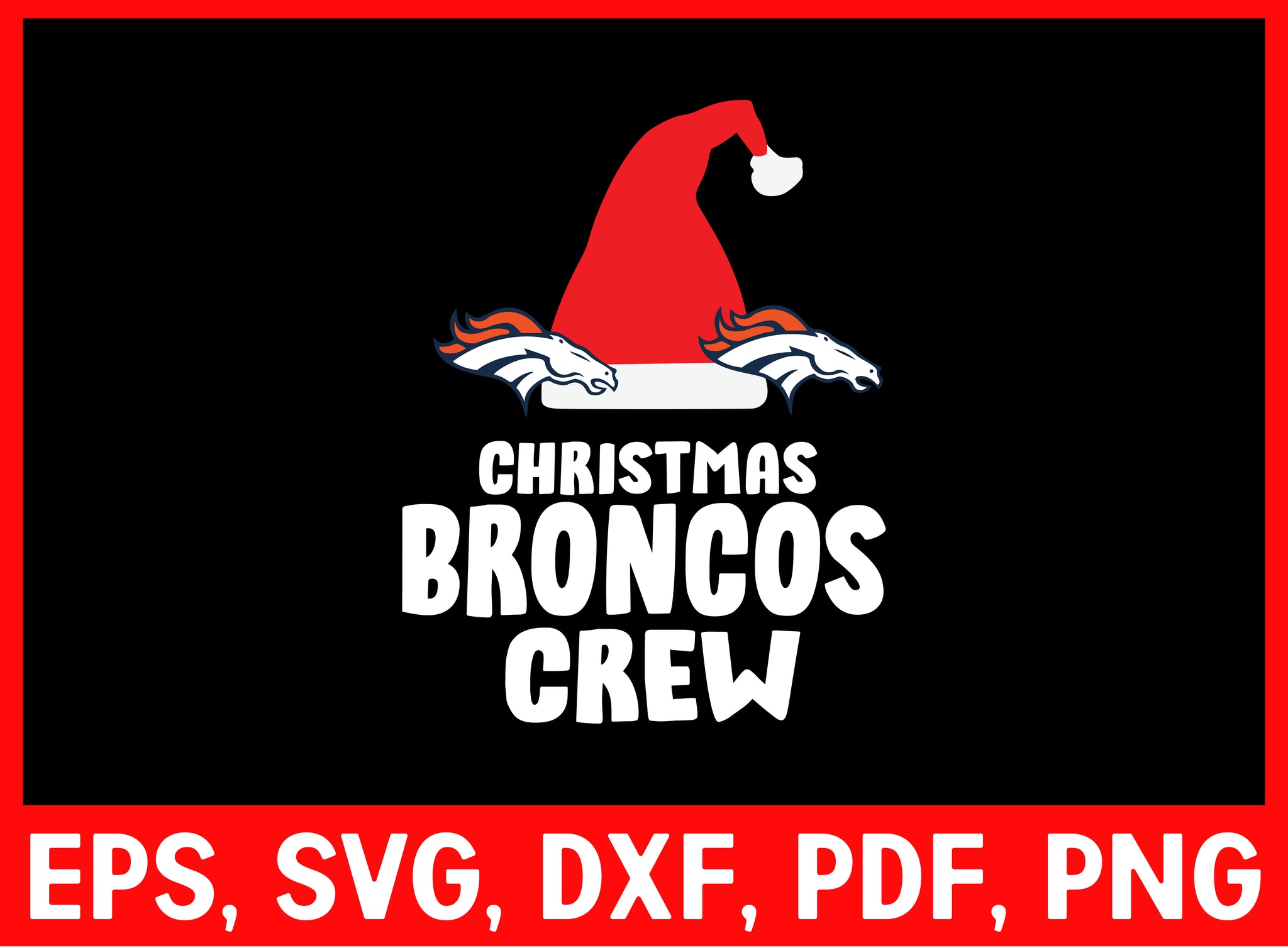 Christmas Crew Denver Broncos NFL Svg, Football Svg, Cricut File, Svg, silhouette svg fies ,Nfl Svg