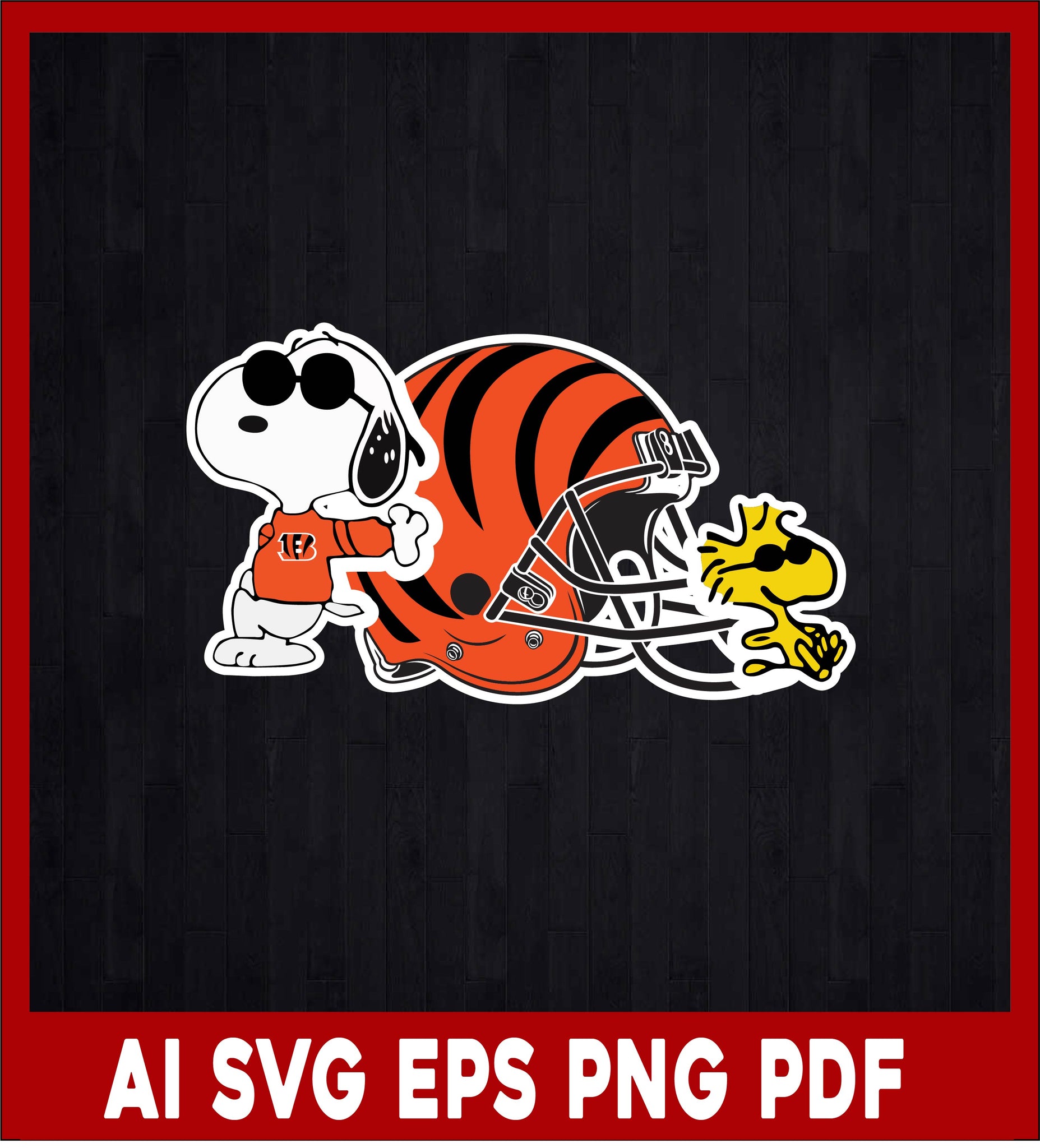 Cincinnati Bengals Snoopy Woodstock Football Team, Laser Cut Svg Files –  Creativedesignmaker