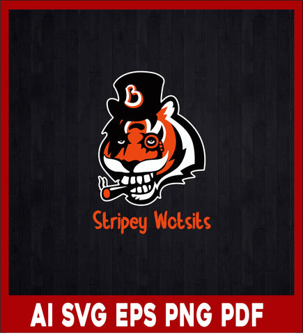 Cincinnati Bengals logo, Bengals Logo, Svg File for cricut, Nfl Svg, Sport Lover T-Shirt Design Eps, Ai, Png, Svg and Pdf Printable Files