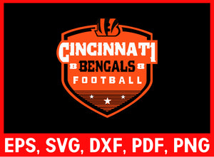 Cincinnati Bengals Logo Outline SVG Cut File for T-shirt Cricut Digital Download