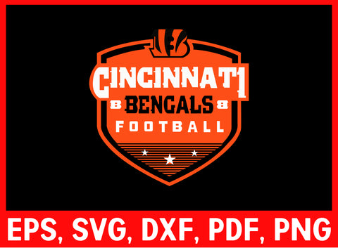 Cincinnati Bengals Logo Outline SVG Cut File for T-shirt Cricut Digital Download