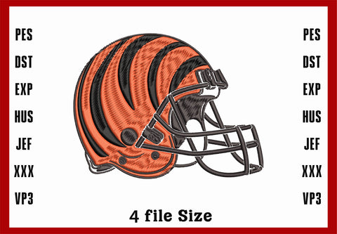 Cincinnati Bengals helmat embroidery design, Machine Embroidery Design, 4 File sizes- Instant Download & PDF File