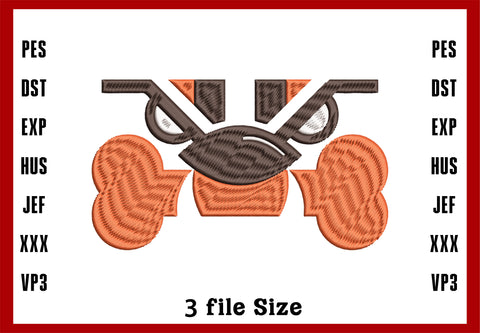 Cleveland Browns Football, Machine Embroidery Design, 3 File sizes- Instant Download & PDF File