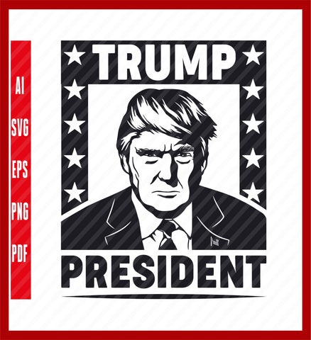 Donald Trump Mugshot Tshirt, Trump Shirt, Donald Trump Shirt, For President Shirt, Police Mugshot Photo Of Donald Trump Shirt, Political T-Shirt Design Eps, Ai, Png, Svg and Pdf Printable Files