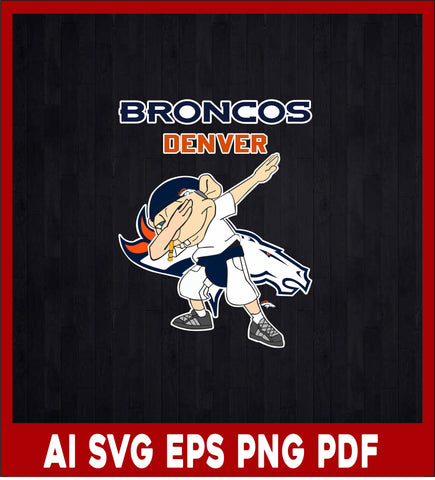 Denver Broncos NFL Football T-Shirt, Broncos Svg, Denver Broncos Logo, Denver Broncos Clipart, Sport Lover T-Shirt Design Eps, Ai, Png, Svg and Pdf Printable Files