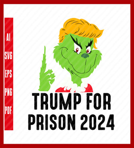 Funny Trump For Prison 2024 Sunglasses USA Flag Christmas Long Sleeve T-Shirt, Political T-Shirt Design Eps, Ai, Png, Svg and Pdf Printable Files