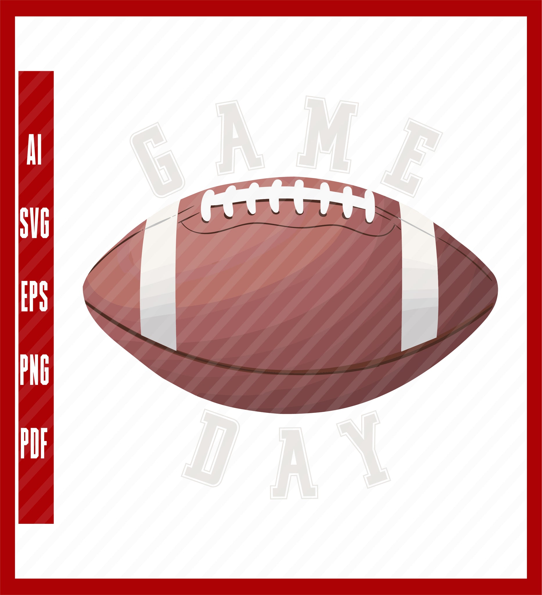 Game Day Football SVG Varsity Game Day Football Svg, Football Mom PNG, Football Game Day Cut File For T-shirt, Sport Lover T-Shirt Design Eps, Ai, Png, Svg and Pdf Printable Files