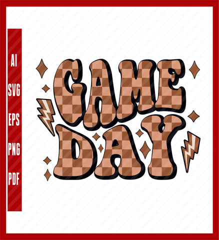 Game Day Retro Football Oversized Shirt, Sport Lover T-Shirt Design Eps, Ai, Png, Svg and Pdf Printable Files