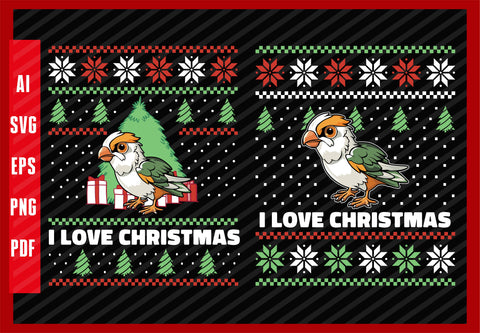 Just a Boy Who Loves Bird Animals Lover Funny Design, I Love Christmas T-Shirt Design Eps, Ai, Png, Svg and Pdf Printable Files