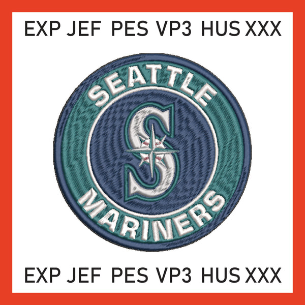 Mariner Star Nautical Embroidery Seattle Mariners Embroidery Mlb Embroidery &nbsp;Basebal Embroidery Machine Embroidery Design, 4 File sizes- Instant Download &amp; PDF File