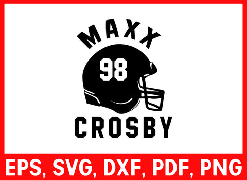 Maxx Crosby Las Vegas Helmet Font Cut File for T-shirt Cricut Digital Download