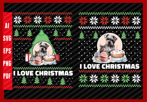 My First Birthday Puppy Dog Lovers Design, Dog Lover, I Love Christmas T-Shirt Design Eps, Ai, Png, Svg and Pdf Printable Files