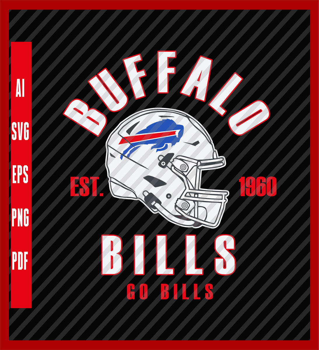 NFL Buffalo Bills Helmet T-Shirt, Bills Svg | creative design maker ...