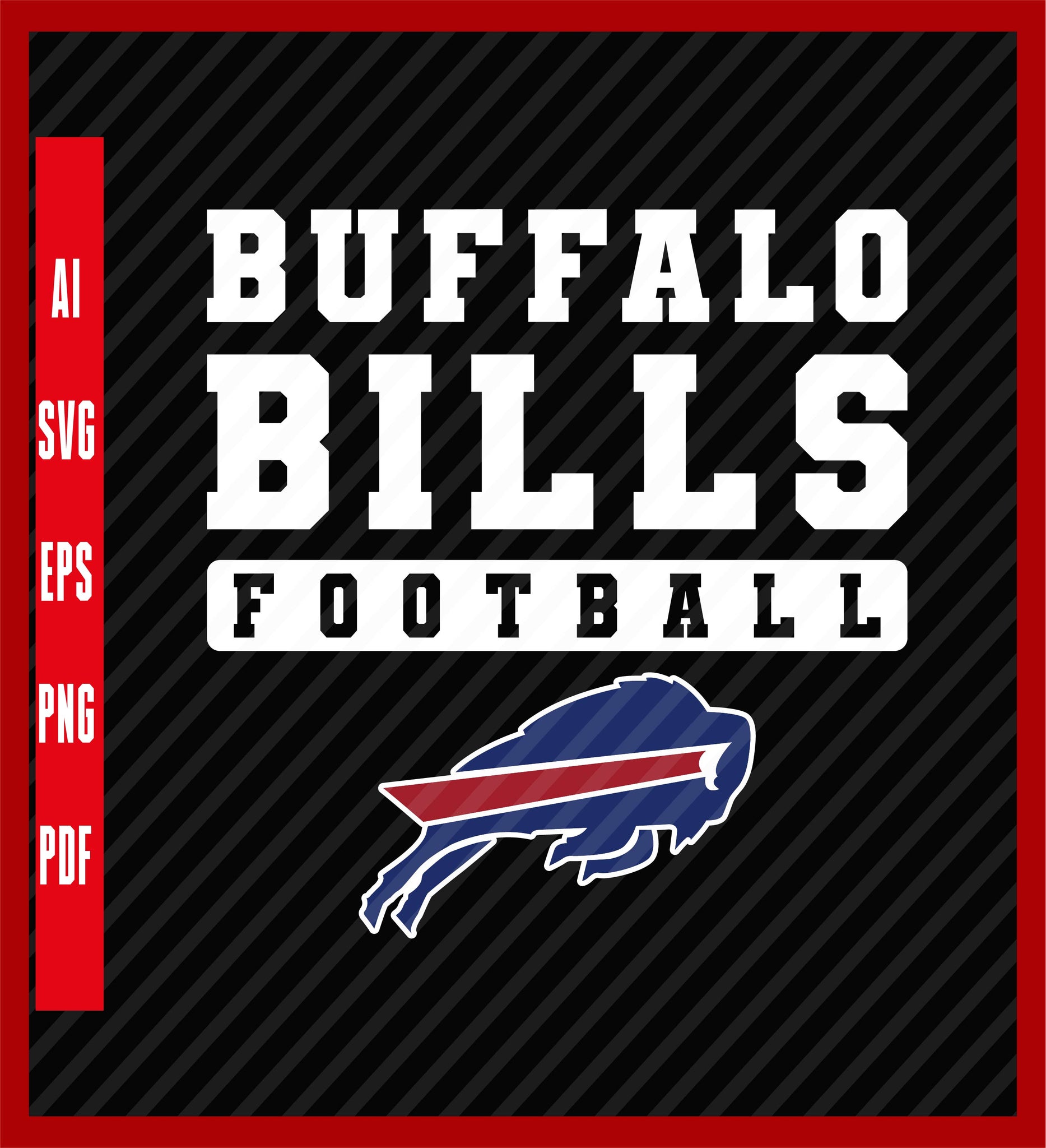 NFL Buffalo Bills T-Shirt, Bills Svg, Buffalo Bills Logo, Bills Clipart, Football SVG, Svg File for cricut, Nfl Svg