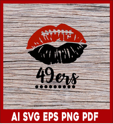 San Francisco 49ers Lips SVG, 49ers Lips vector File Svg File for cricut, Nfl Svg