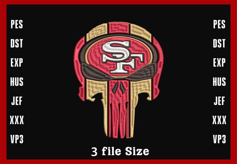 San Francisco 49ers embroidery design, Machine Embroidery Design, 4 File sizes- Instant Download & PDF File