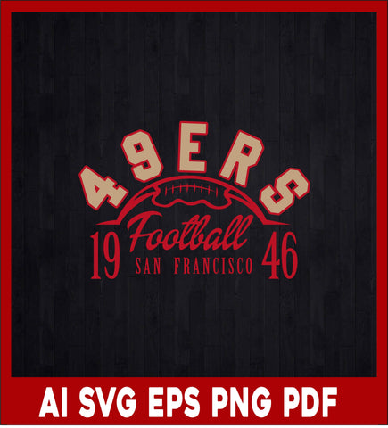 San Francisco 49ers football Starter Half Ball Team 1946 T-shirt Svg File for cricut, Nfl Svg