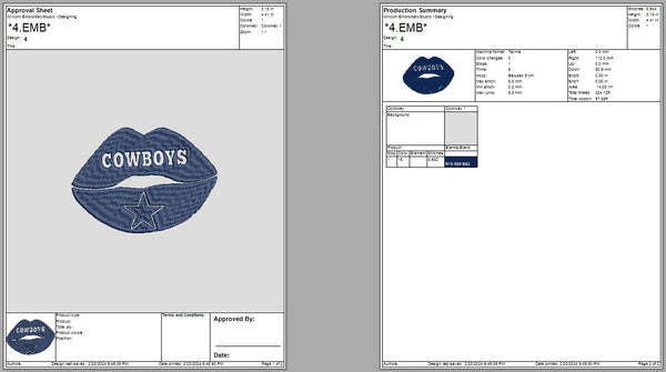 Lip Shape Ballas Cowboys Embroidery Design, Dallas Cowboys NFL football embroidery, Machine Embroidery Design, 4 File sizes- Instant Download & PDF File