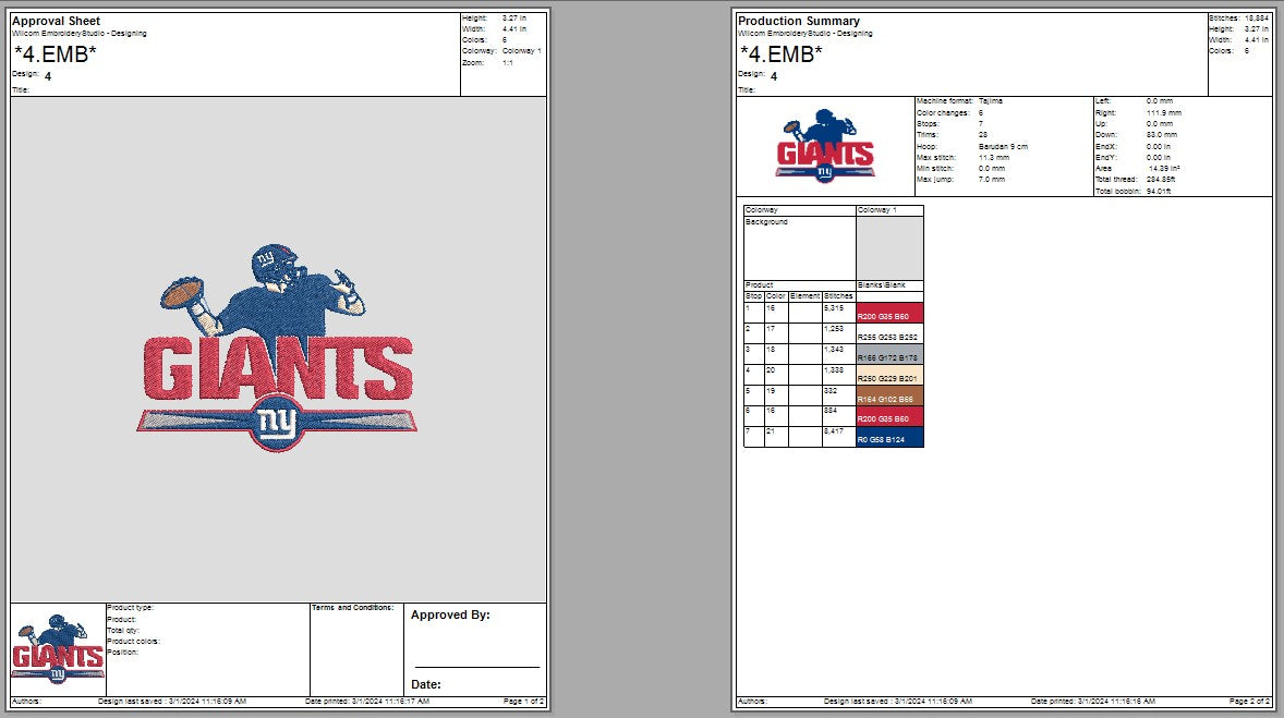 New York Giants Embroidery, NFL football embroidery, Machine Embroider ...