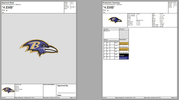 Baltimore Ravens Head Embroidery, NFL football embroidery, Machine Embroidery Design, 4 File sizes- Instant Download & PDF File