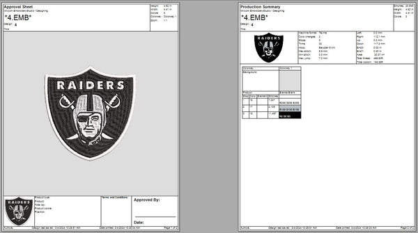 Las Vegas Raiders Logo Embroidery, NFL football embroidery, Machine Embroidery Design, 4 File sizes- Instant Download & PDF File