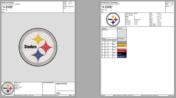 Pittsburgh Steelers Logo Embroidery, NFL football embroidery, Machine Embroidery Design, 4 File sizes- Instant Download & PDF File