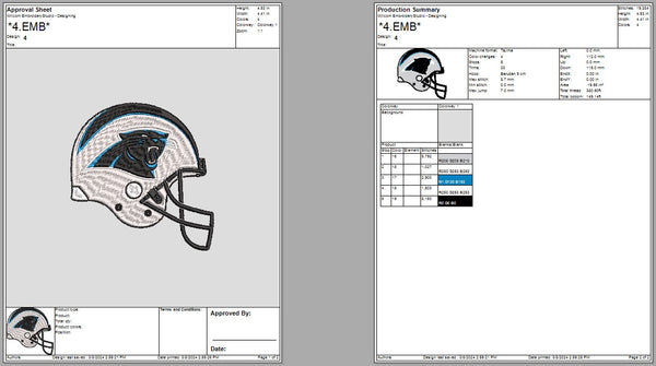 Carolina Panthers Helmet Embroidery, Carolina Panthers Logo Embroidery, NFL football, Machine Embroidery Design, 4 File sizes- Instant Download & PDF File