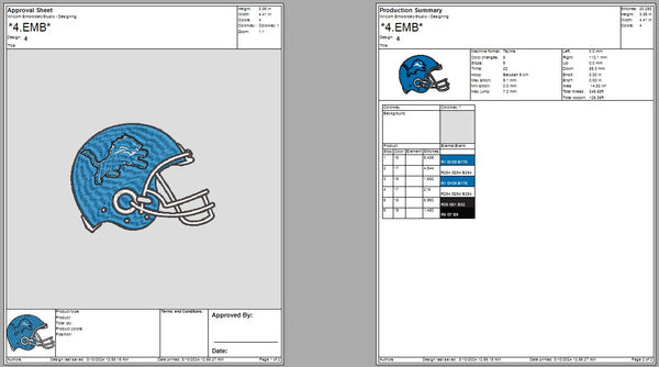 Detroit Lions Helmet Embroidery, Detroit Lions Logo Embroidery, NFL football embroidery, Machine Embroidery Design, 4 File sizes- Instant Download & PDF File